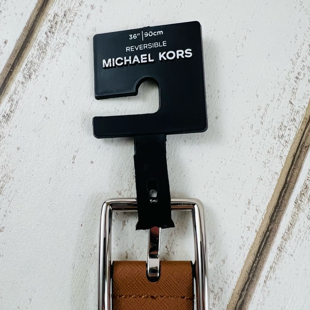 36” Michael Kors Men’s Swivel Reversible Belt Brown Black - Picture 6 of 9